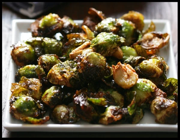 Roasted Brussel Sprouts with Garlic by Mark Bittman for NY Times Cooking.