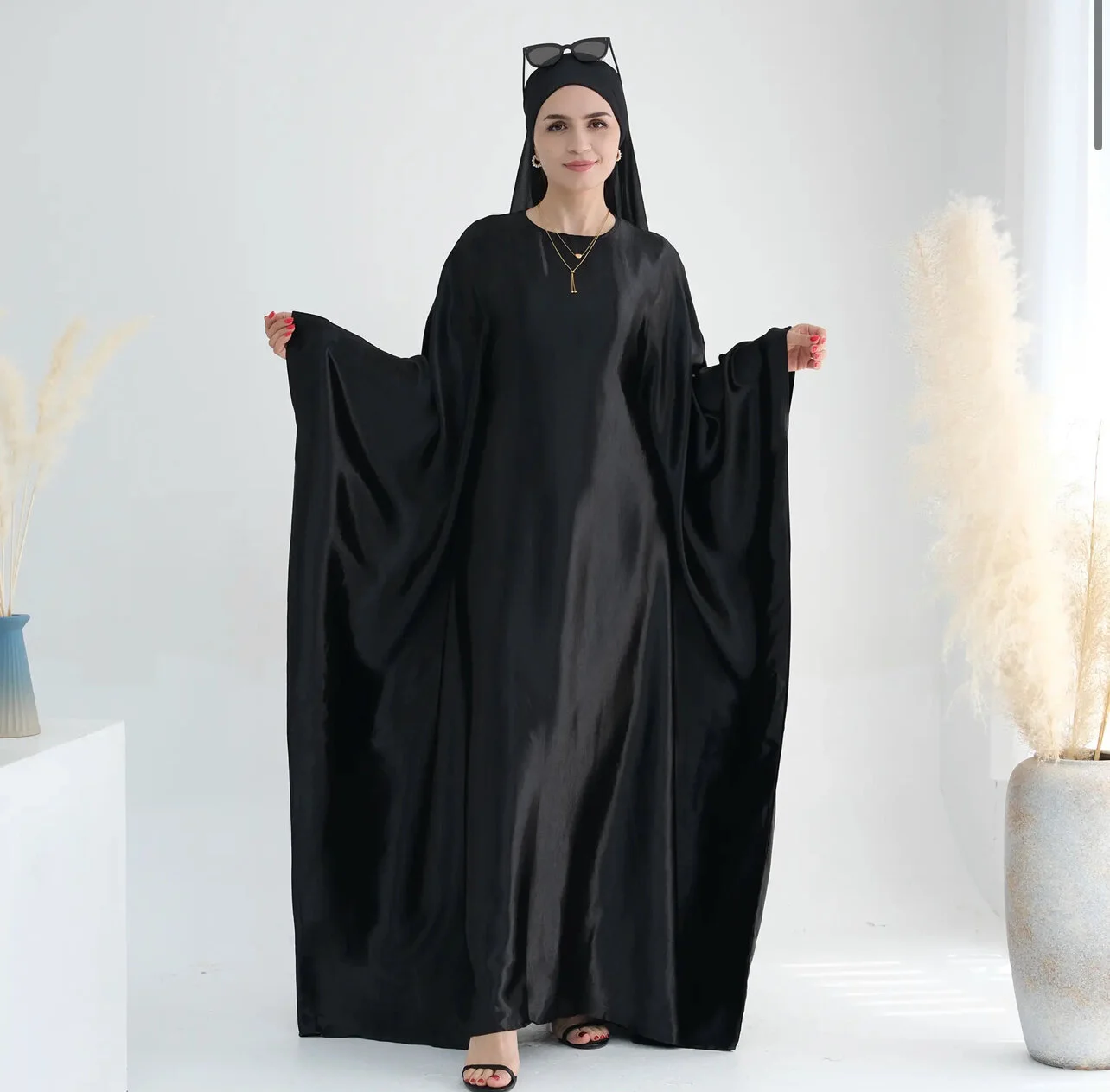 Black butterfly abaya hot sale