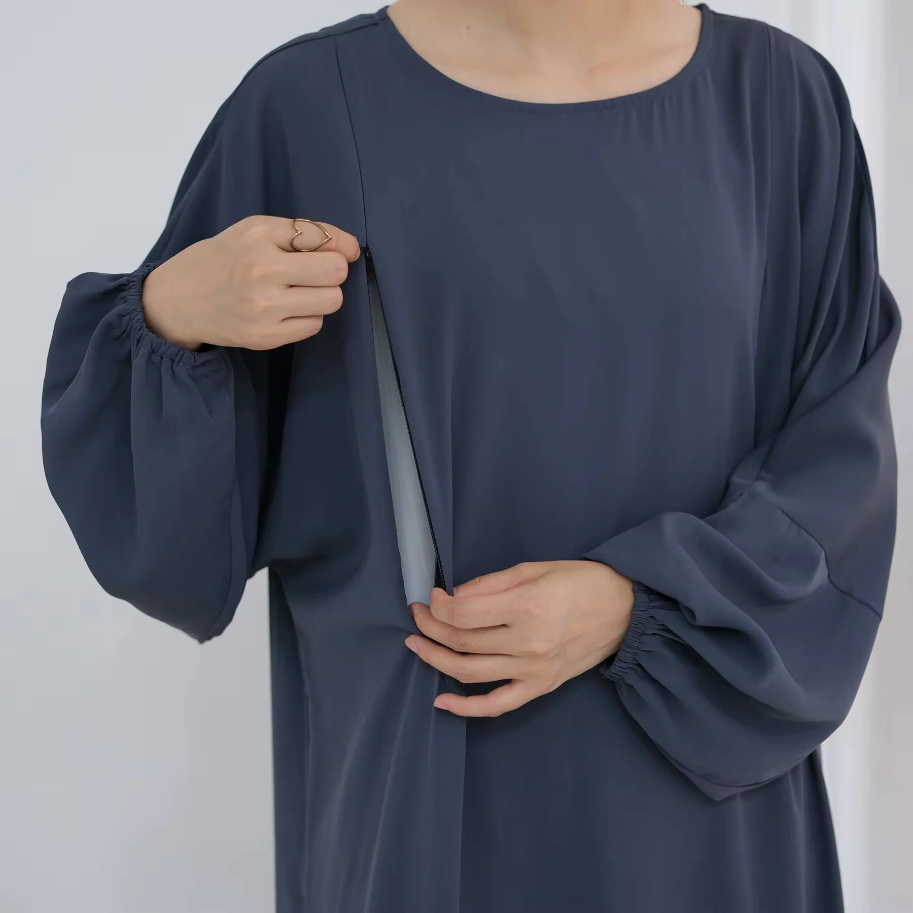 Modest Nursing Abaya with Discreet Front Access