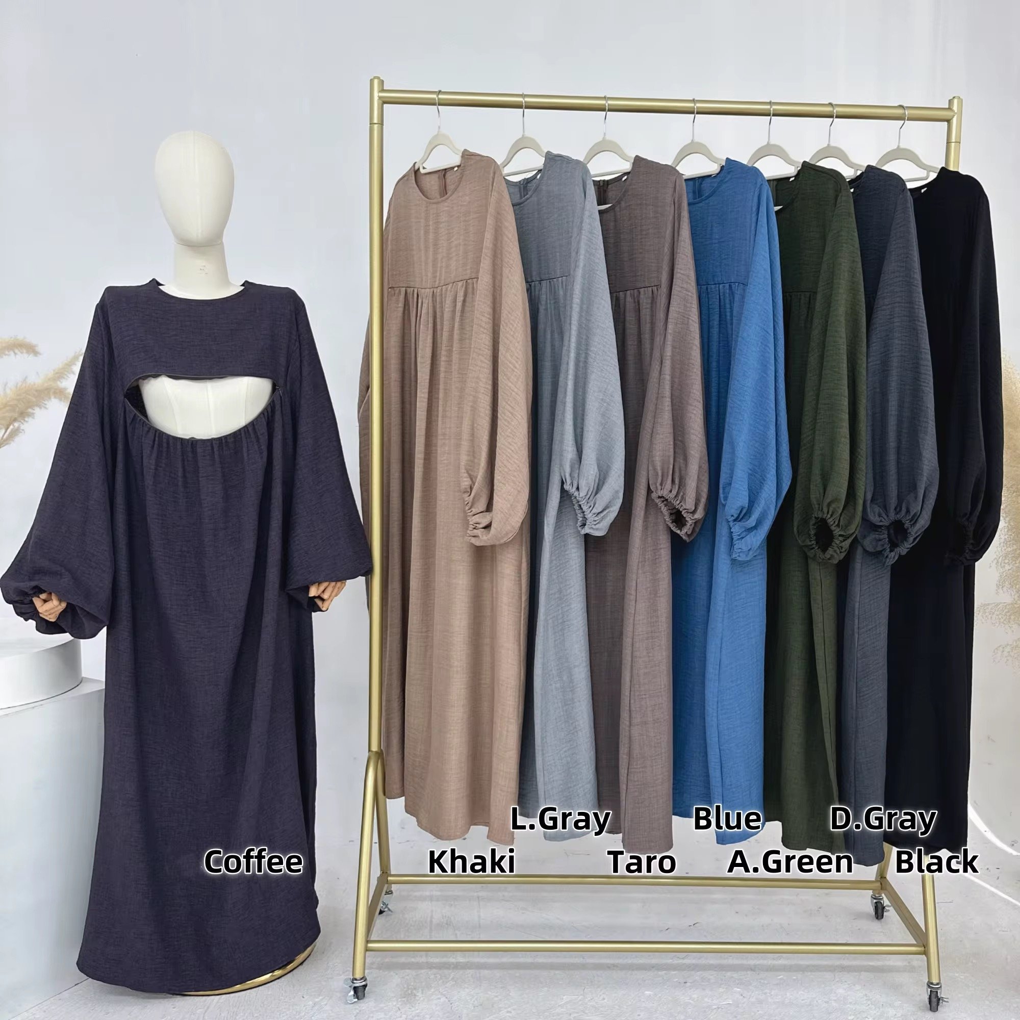 Breastfeeding Abaya Set with Discreet Nursing Access – Modest & Comfortable
