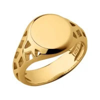 Timeless 18kt Yellow Gold Vermeil Signet Ring