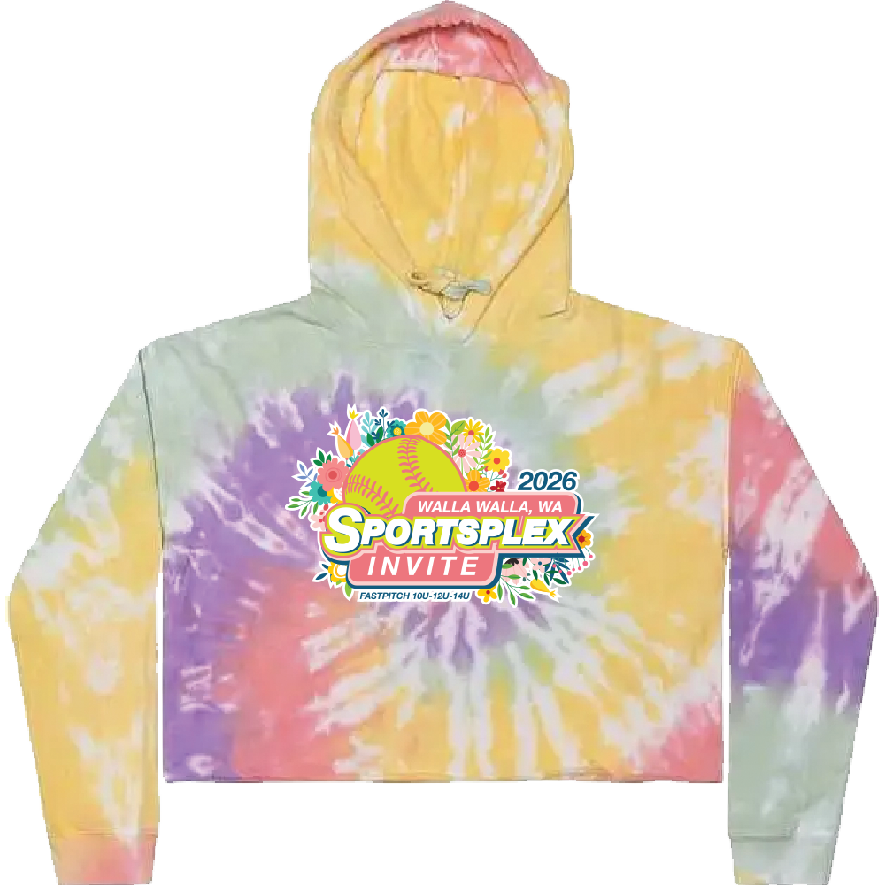 SPORTSPLEX INVITE Tie Dye Crop Hoodie.png