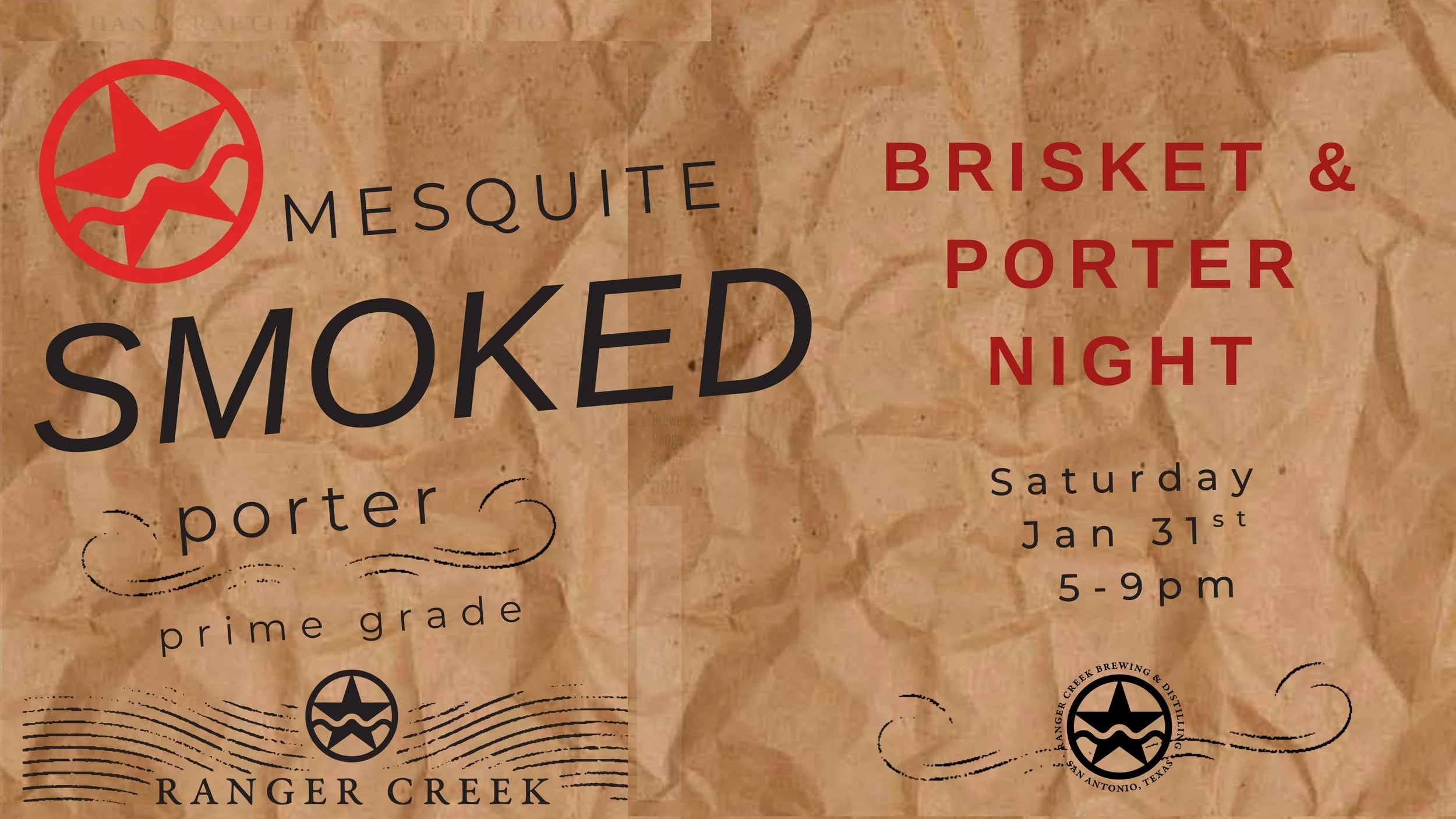 Mesquite Smoked Porter and Brisket Night