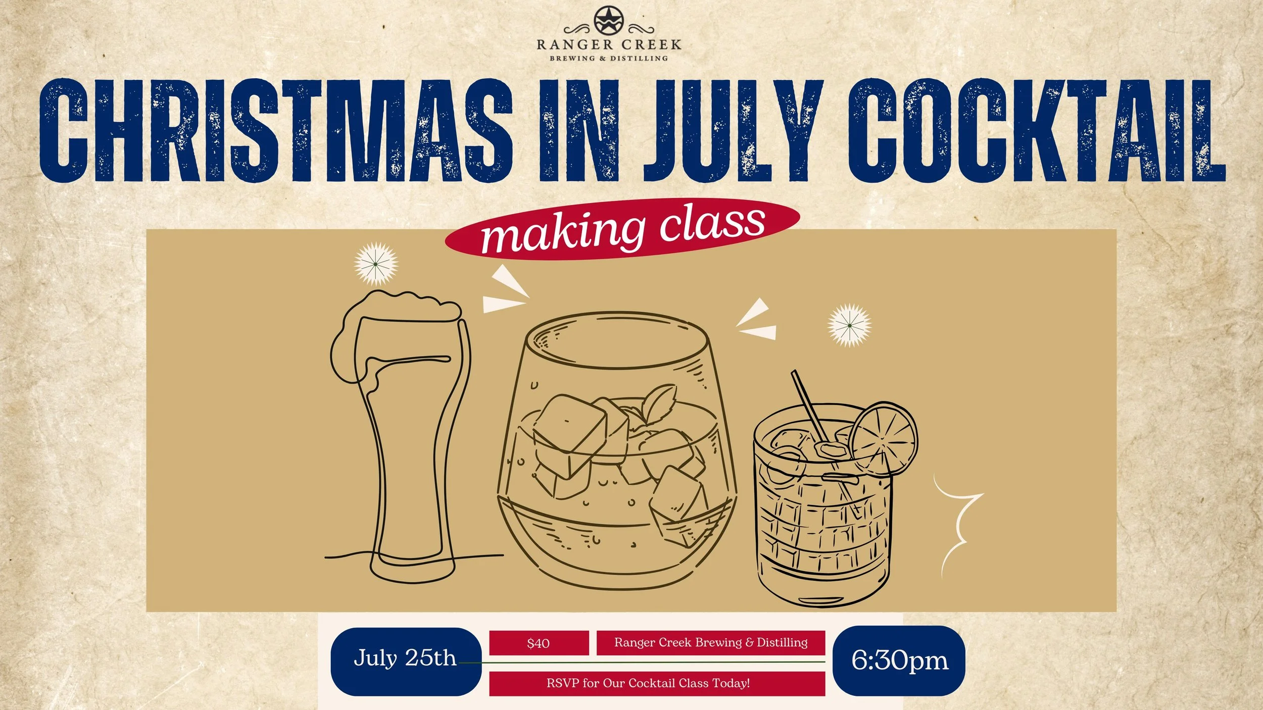 Christmas in July Cocktail Class