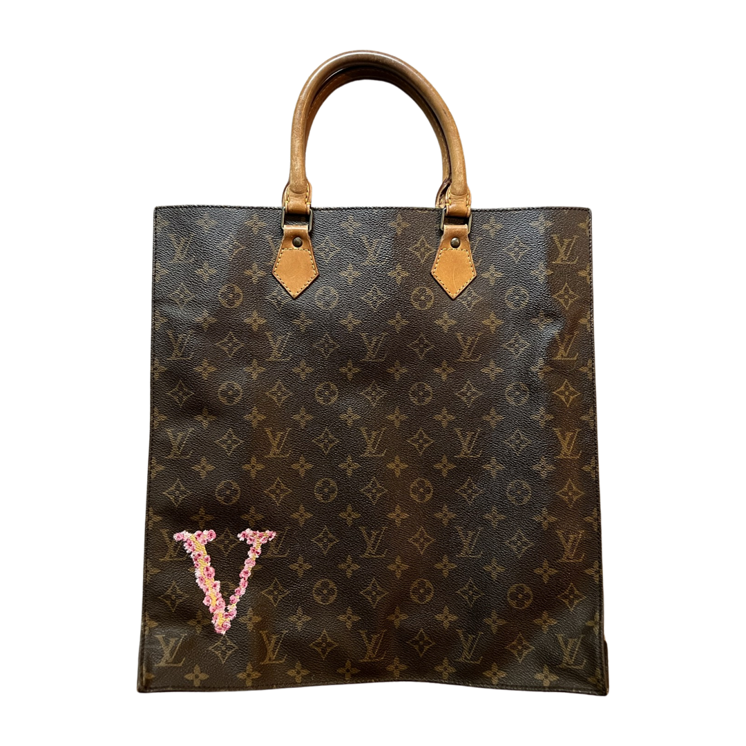 Pre-Loved Oversized Single Floral Initial Sac Plan