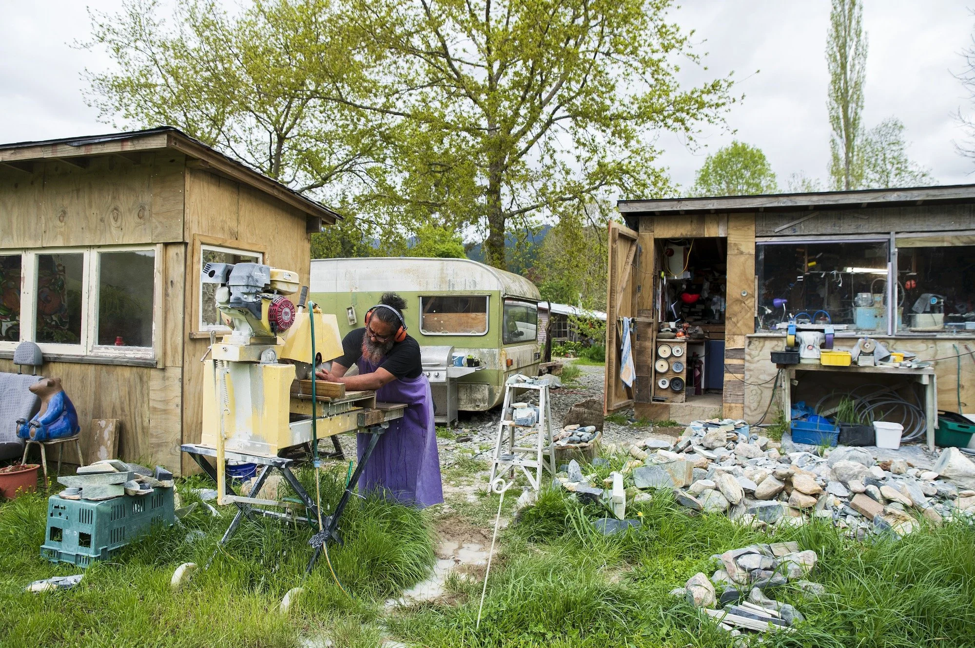 Timoti in his studio