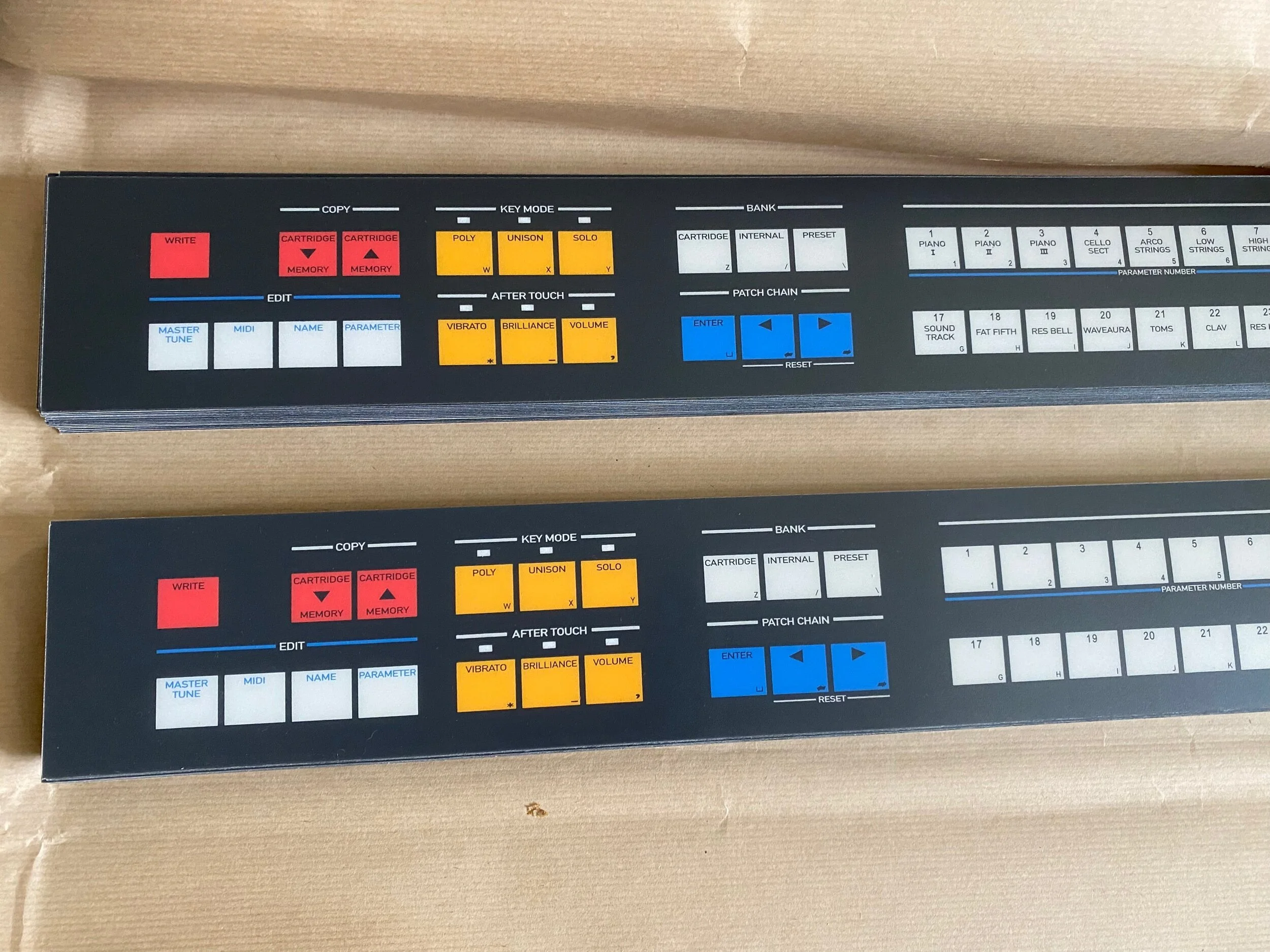 NEW AUTHENTIC MEMBRANES - KX88 - K3 - DX7 - MATRIX 6 - JX8P - CZ1000 - Vintage Synth Sales, Mixing, Pro Audio, Analog summing, Restoration - @sweet.discrete