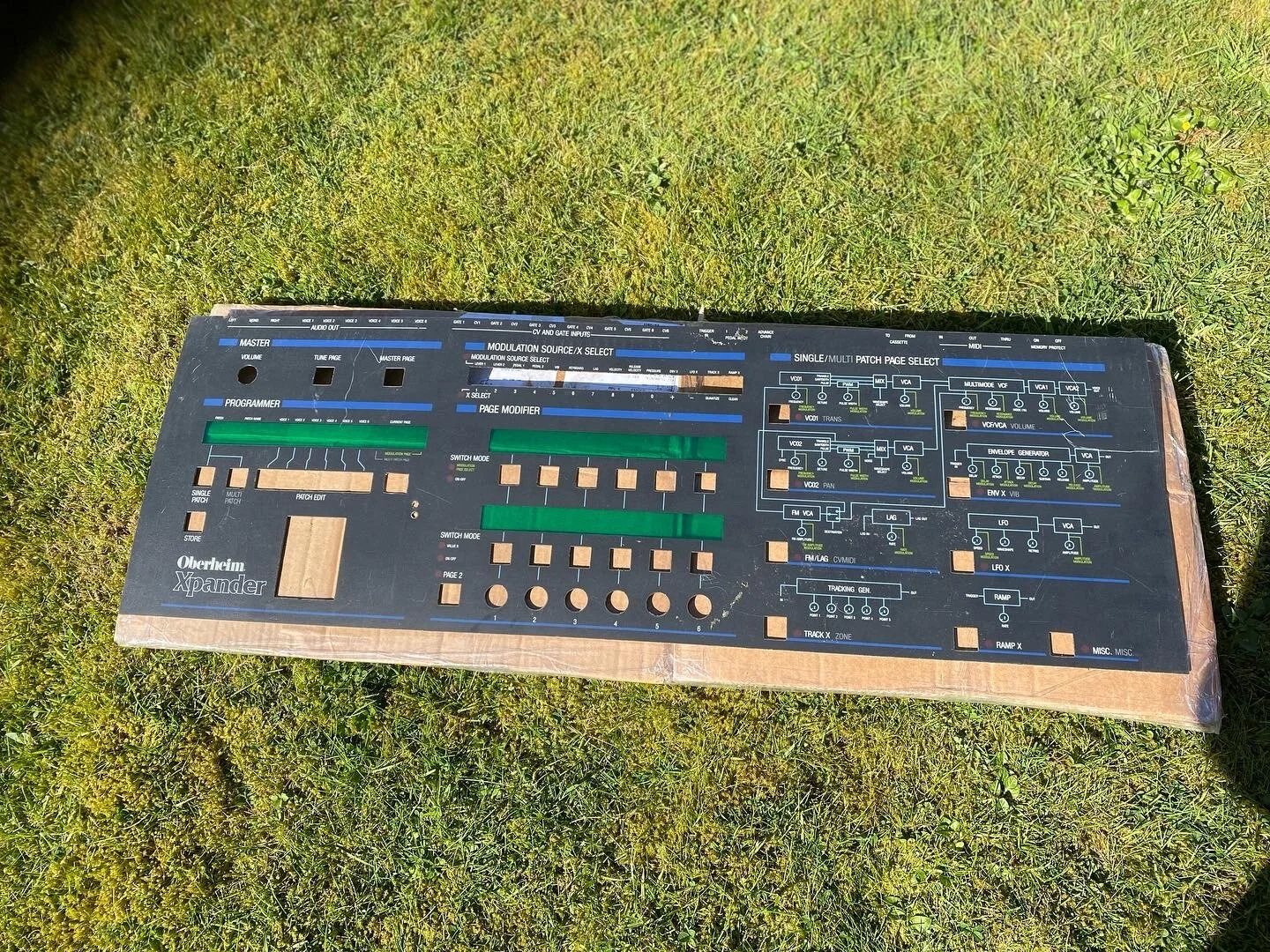 Oberheim Matrix 12_FULL replacement front panel overlay _ JAPANESE