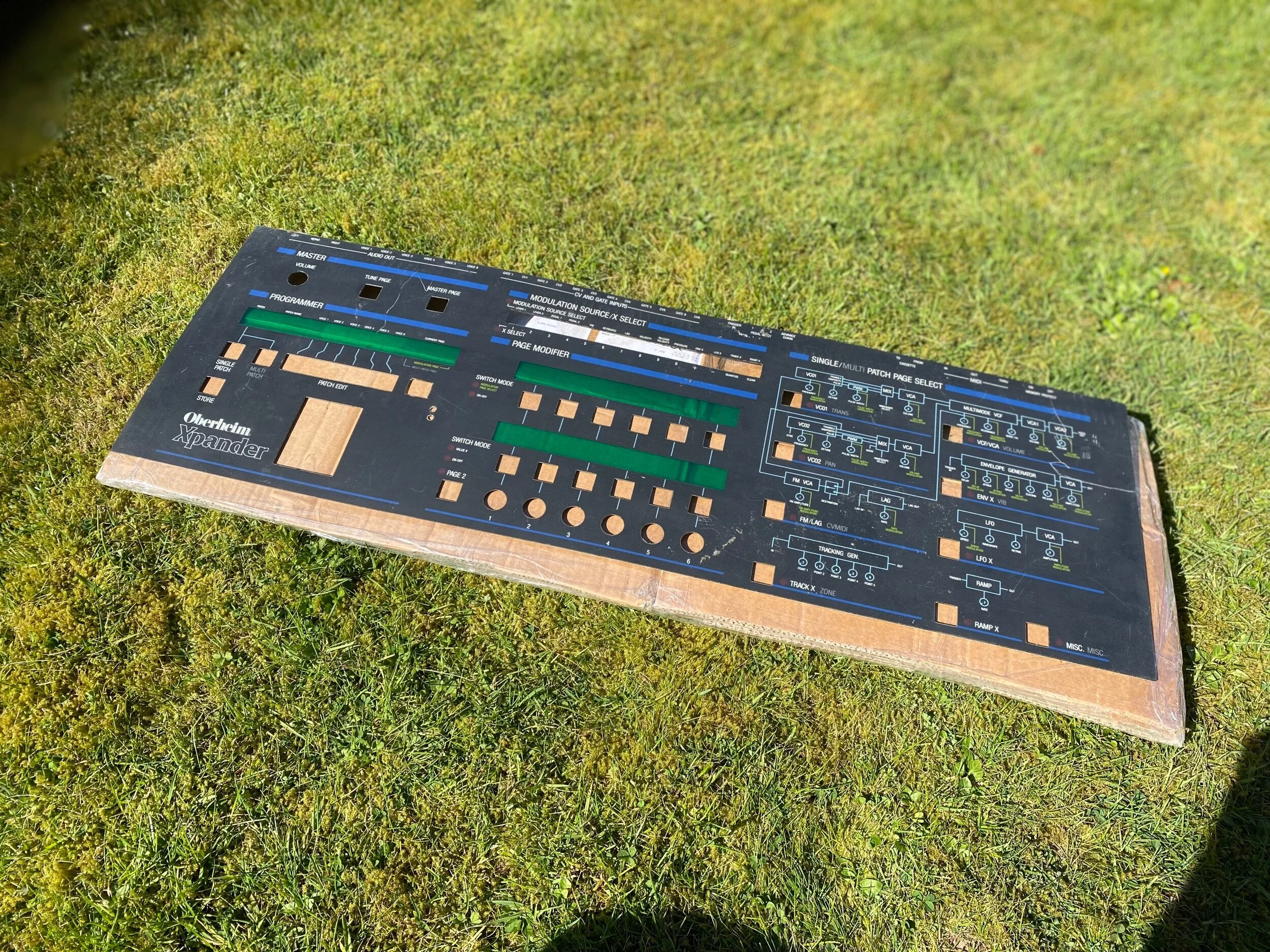 IN LTD STOCK_Oberheim Xpander_FULL replacement front panel overlay