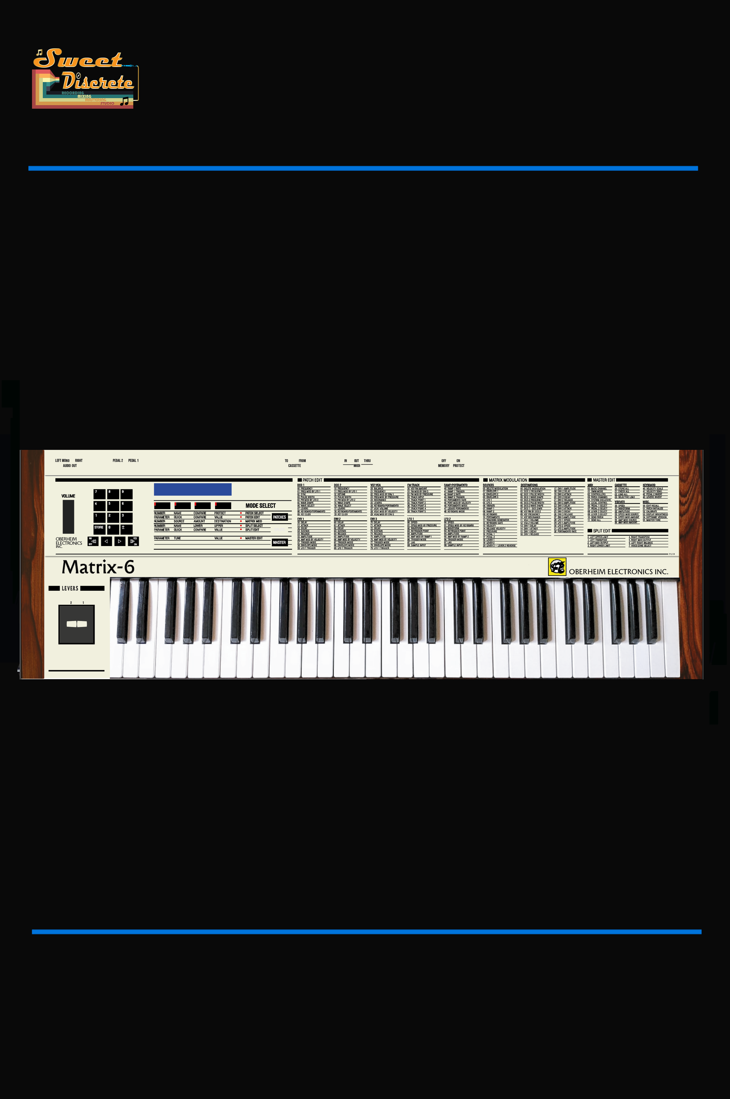PRE ORDER_IN DESIGN_Oberheim Matrix 6_membrane cover replacement_old school
