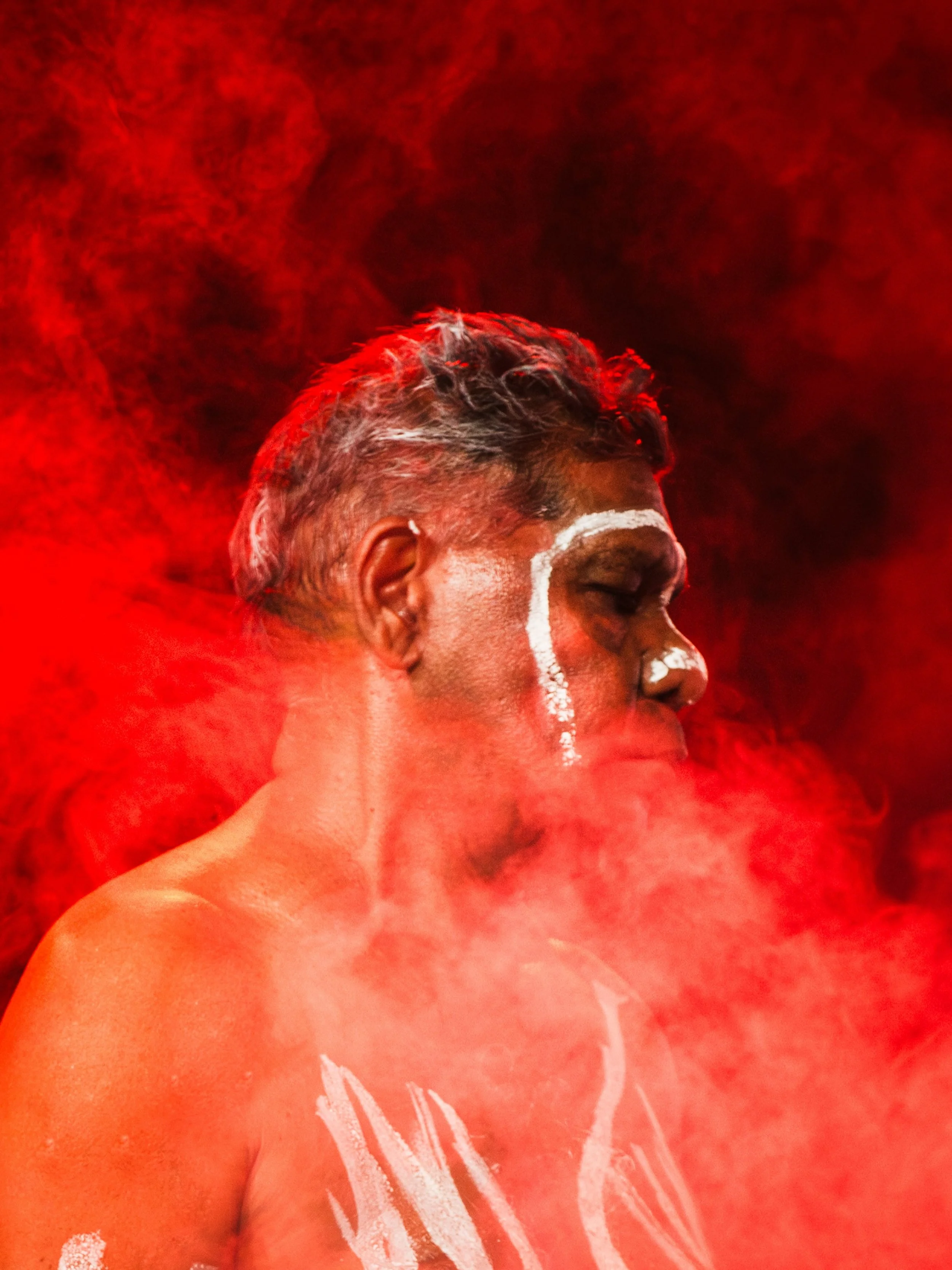 Proud, strong, stoic. Larrakia man, on Larrakia Country. 

A welcoming to Garramilla by its Gulumoerrgin protectors and custodians, for the 2026 National Indigenous Music Awards. 

📷 for @musicnt