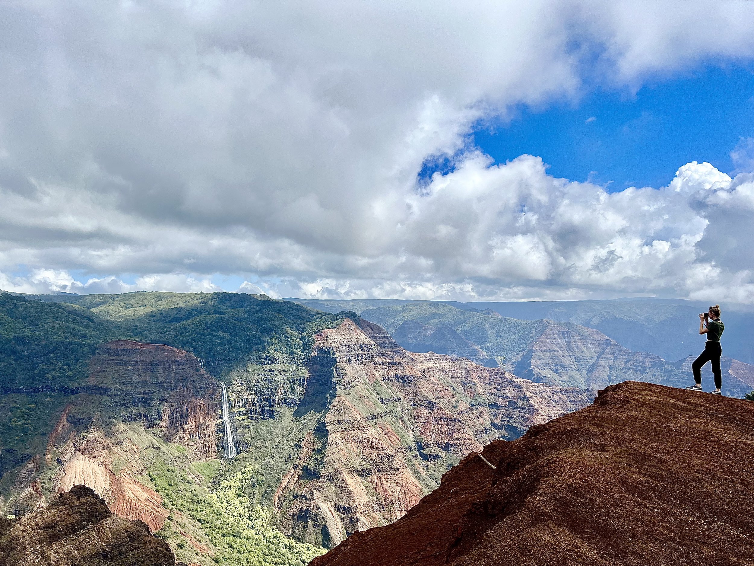 In awe of the views at Waimea Canyon, Kauai