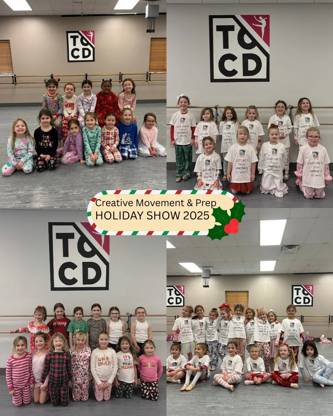 TOCD's youngest dancers are ready for the holidays ❤️🌲 thanks to all who came out and supported our little showcase today!
