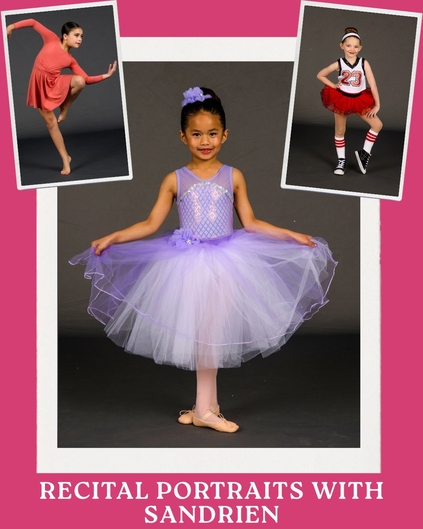 📸✨ Picture Day is coming up! ✨📸

Sign-ups are now open for recital portraits! This is the perfect chance for our dancers to shine in their recital costumes and capture a special keepsake from the season. 💃🕺

Spots are limited, so be sure to reser