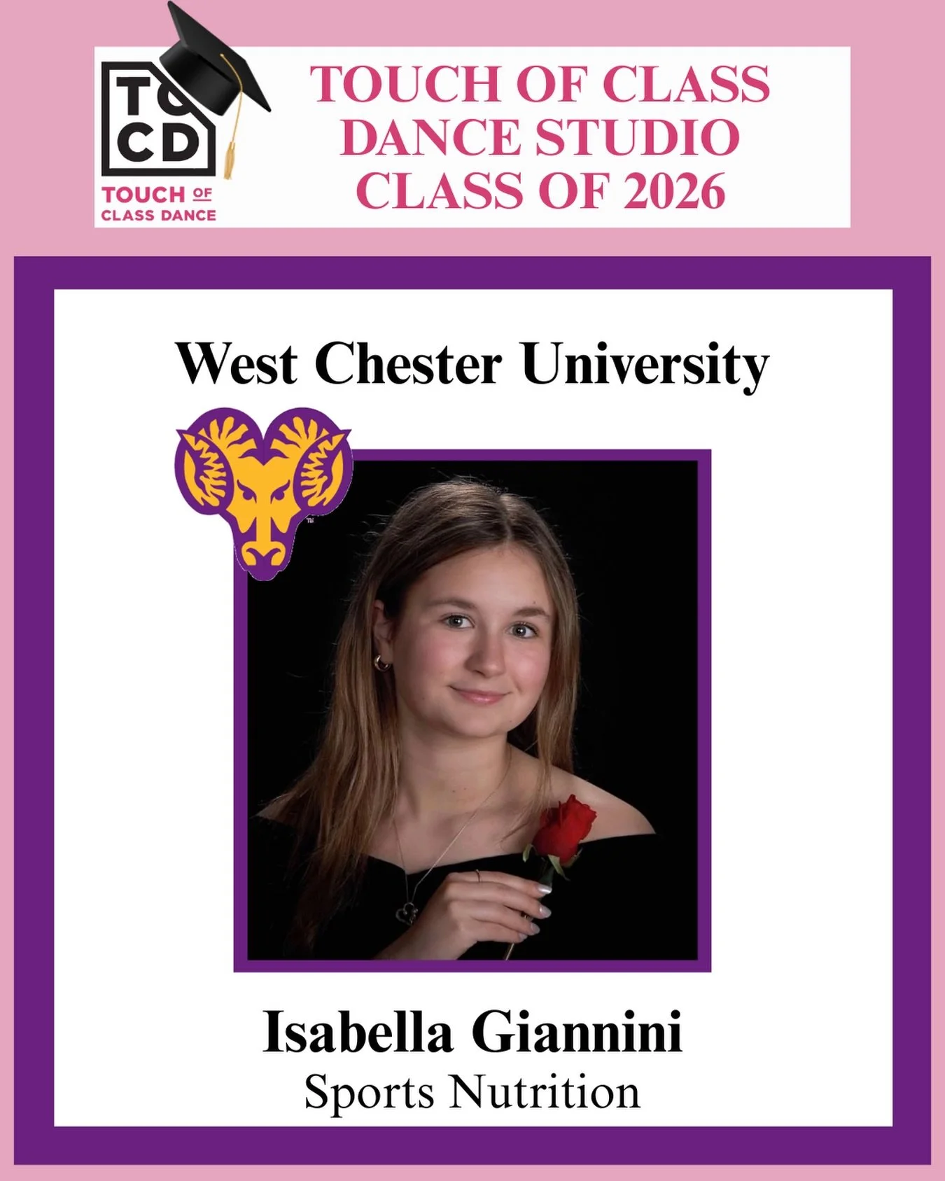 ✨ Senior Spotlight: Isabella Giannini ✨

For the past 8 years, Isabella has been such a special part of our studio family. 💫 Her dedication, passion, and love for dance shine through every time she steps into the studio, and it&rsquo;s been incredib