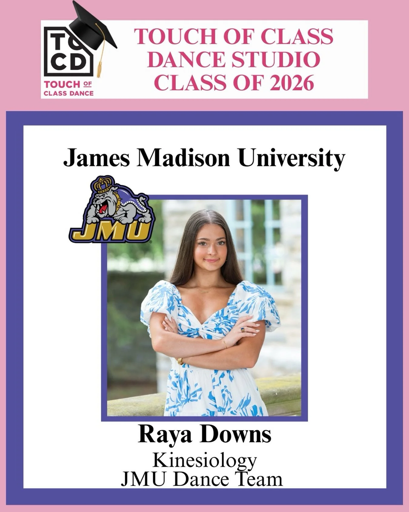 ✨ Senior Spotlight: Raya Downs ✨

For the past 10 years, Raya has been a shining part of our dance family, growing not only as a dancer but as a leader, role model, and inspiring presence in the studio. Her dedication, passion, and love for dance hav