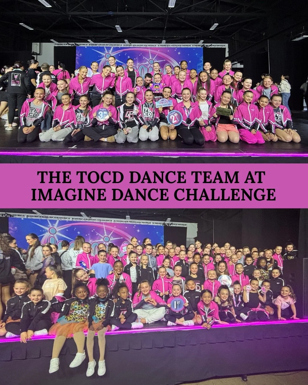 Our TOCD Dance Team took on the stage at the Imagine Dance Challenge last weekend and left it all on the floor! We are so proud of our dancers for their hard work, passion, teamwork, and dedication. Watching them shine on stage and support one anothe