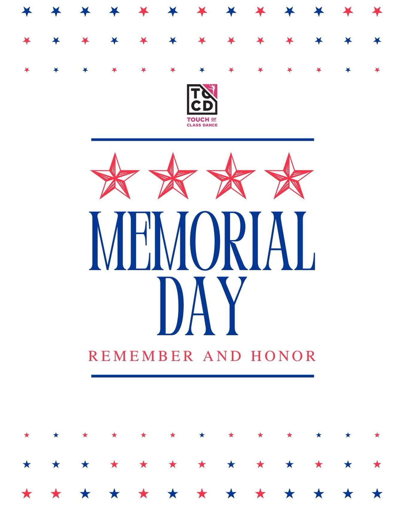 Happy Memorial Day TOCD family! We hope everyone had a nice weekend remembering those who served.