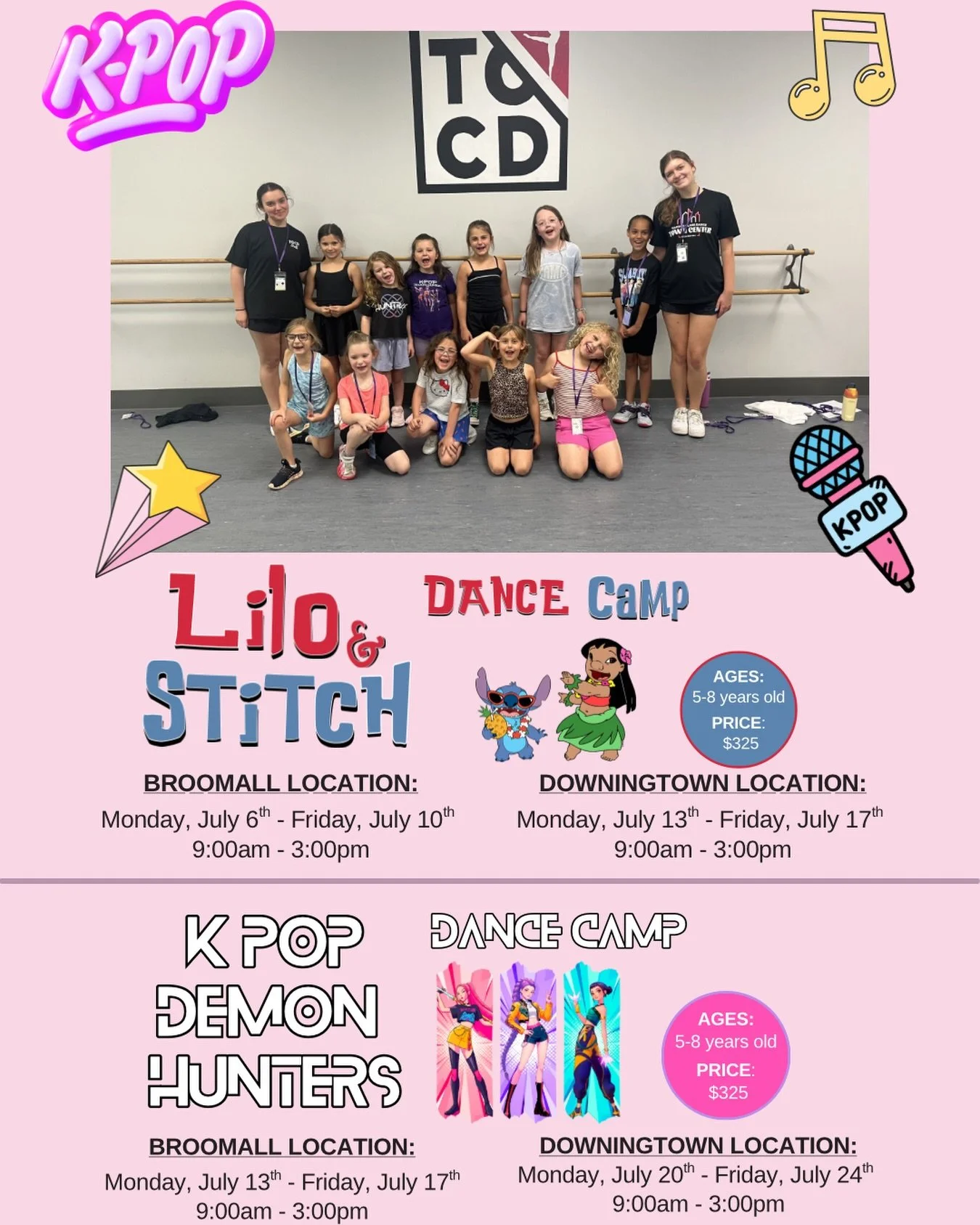 ☀️ Summer fun is in full swing! 💃✨

Our K-Pop Demon Hunters Dance Camp has been an absolute blast! From learning awesome choreography to making new friends and bringing so much energy to the studio, our dancers have had an unforgettable time. 💜🎶

