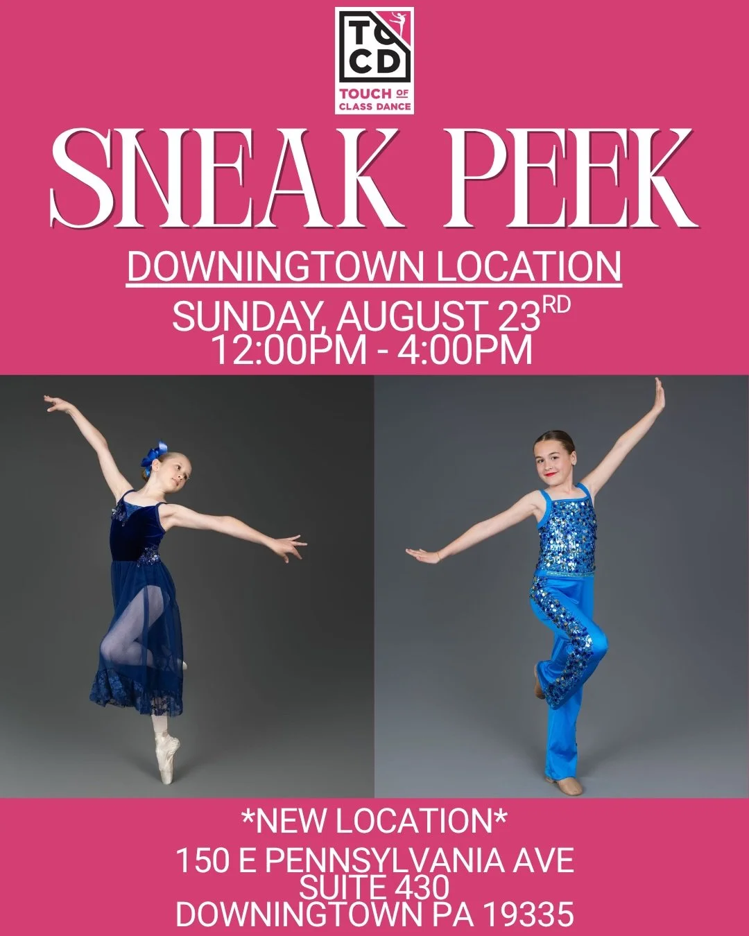 🏡✨ Come see what&rsquo;s new this fall at TOCD! ✨🏡

We&rsquo;re excited to welcome both new and returning dance families to two special events as we kick off another incredible season!

📍 Sneak Peek of Our New Home &ndash; Downingtown
🗓️ Sunday, 