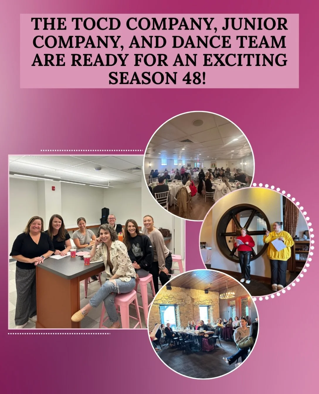 ✨ What a great start to Season 48! ✨

We had such a wonderful time at our parent meetings for TOCD Company, Junior Company, and Dance Team! We&rsquo;re so excited for the season ahead and can&rsquo;t wait to see what these amazing dancers accomplish.