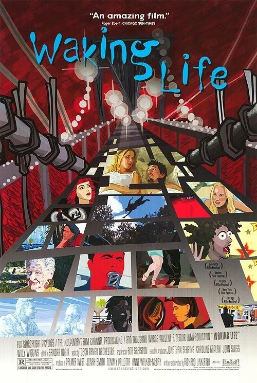 Waking Life Dir. Richard Linklater (narrative feature) Editing, design, re-recording. Final re-record mixing and printmastering completed at Swelltone Labs..