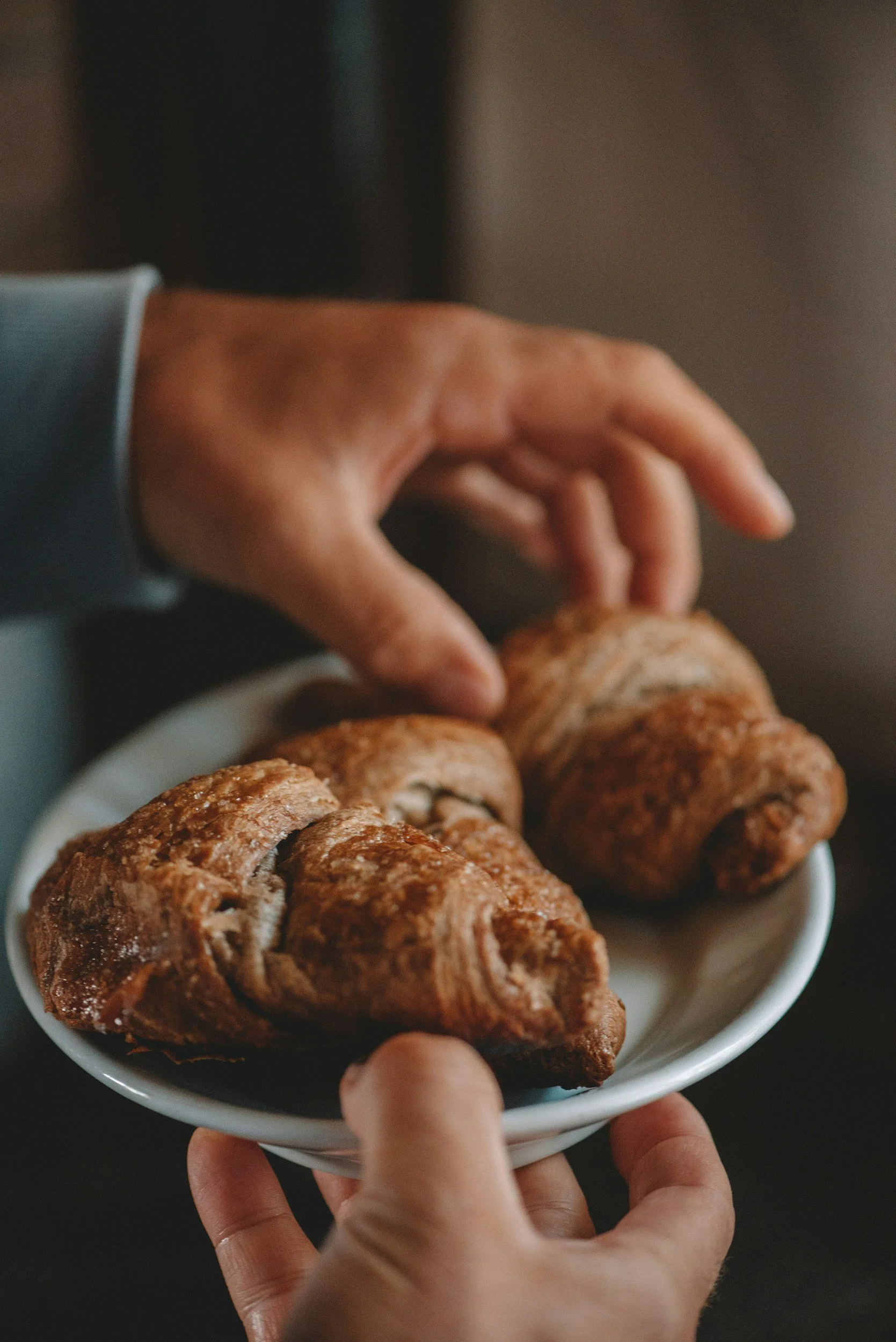 small moments that bring joy, like this plate of  croissants  right out of the oven. joy doesn't need to be performed. you are enough.