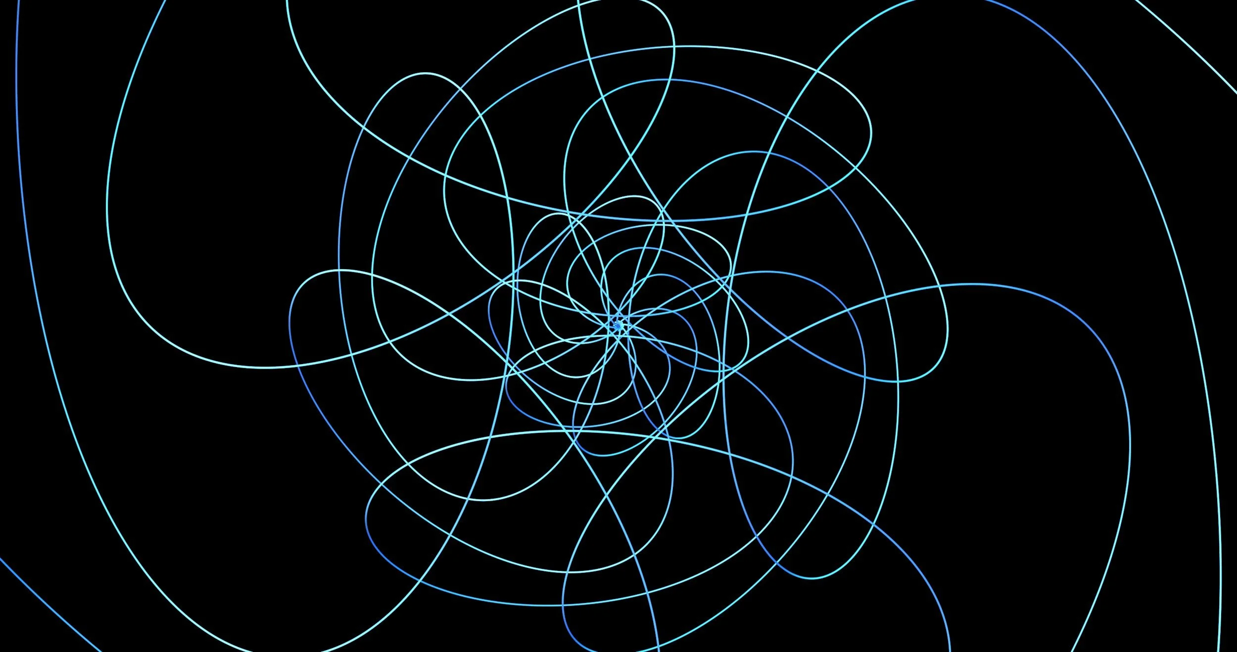 healing is not linear. the neon spiraling lines intertwine and converge.
