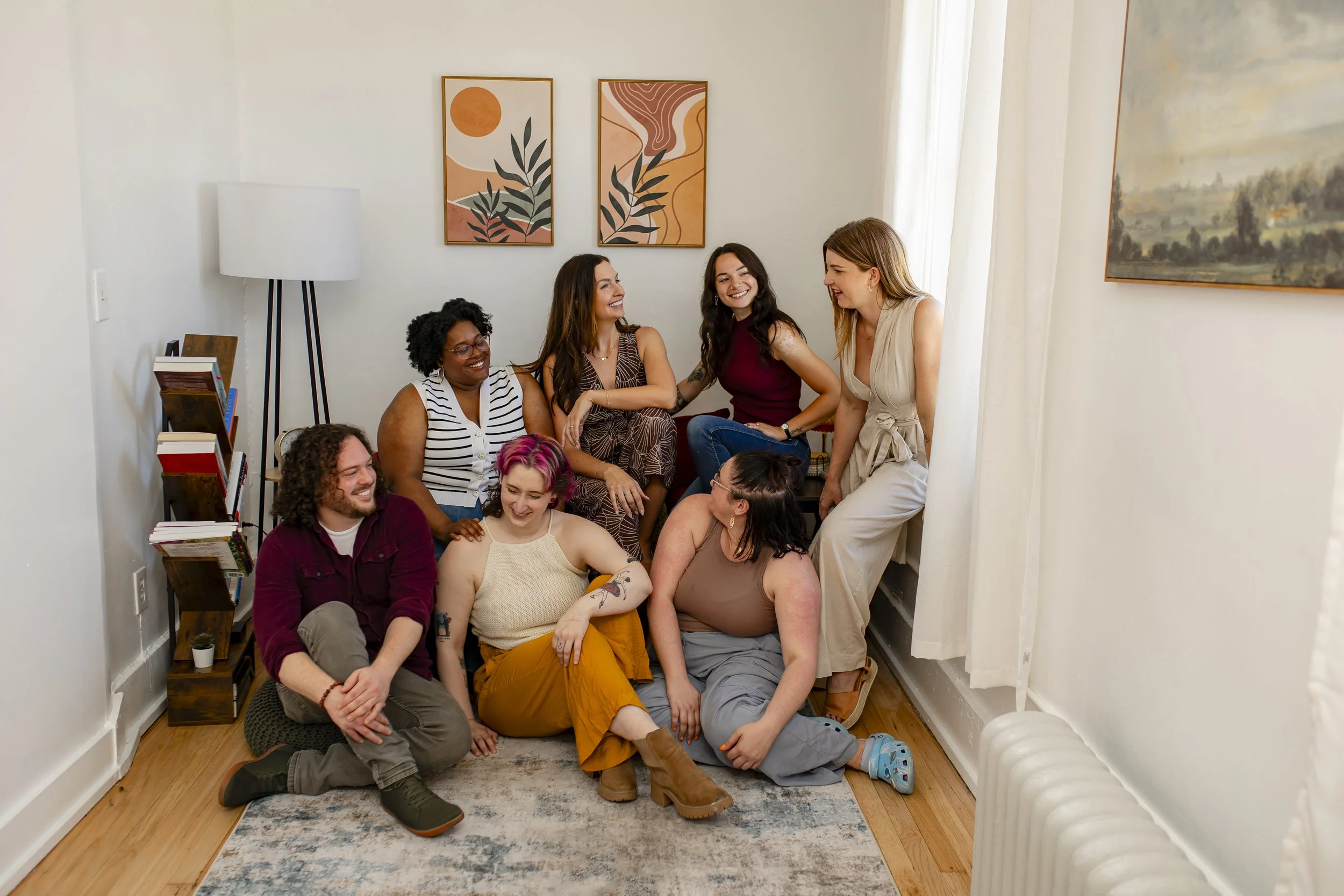 dalia and crew attend a gathering with the entire Inspired Healing Therapy team of therapists