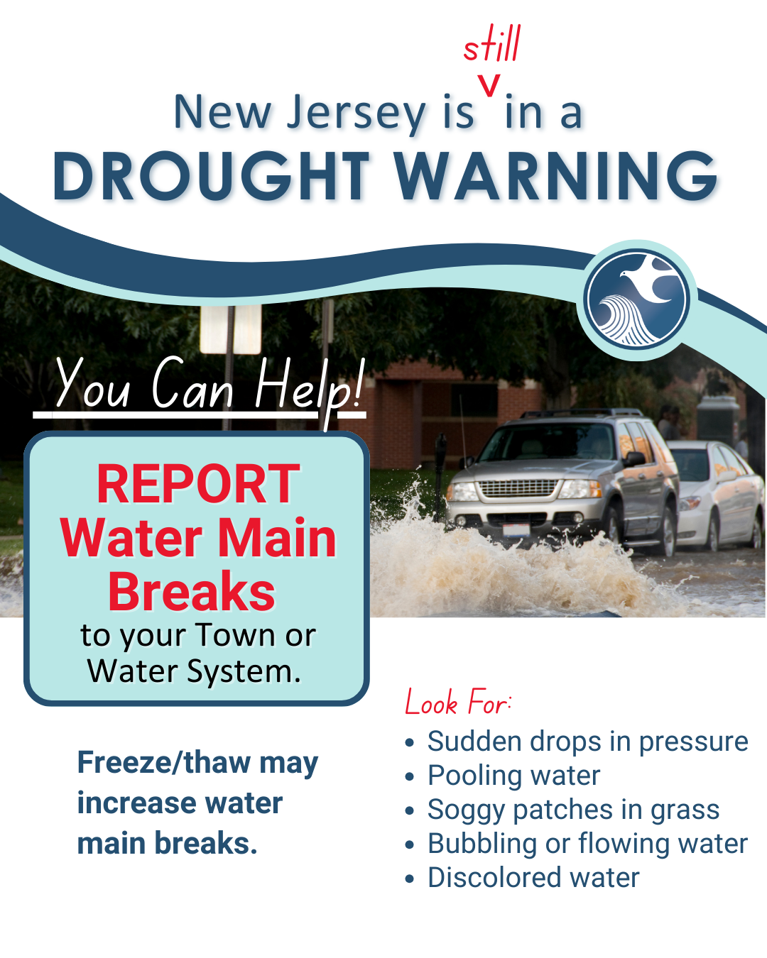 NJ Upgrading from Drought Watch to Drought Warning: Let's conserve together!
