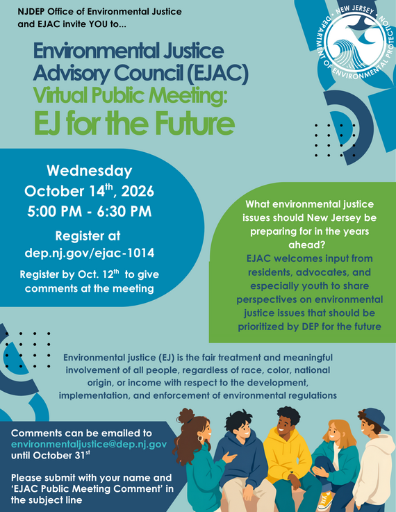 Join us to share input on priority environmental justice issues for NJ!