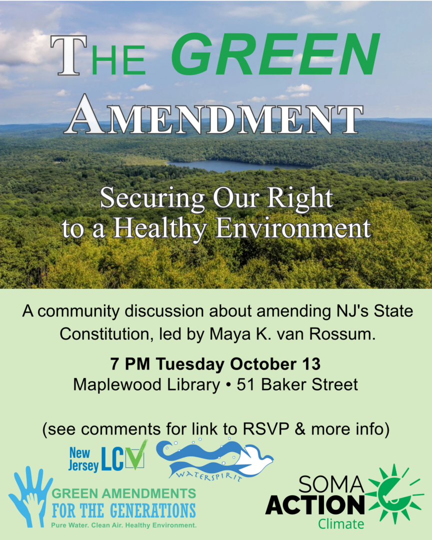 NJ Green Amendment Discussion in Maplewood