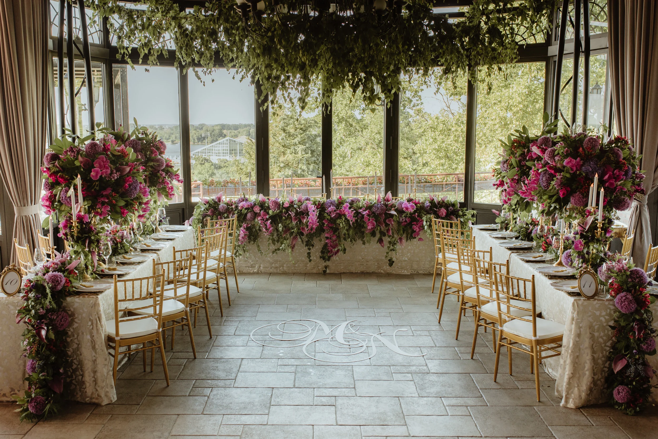 Indoor_garden_destination_wedding_greenery_centrepieces_gold_decor.jpg