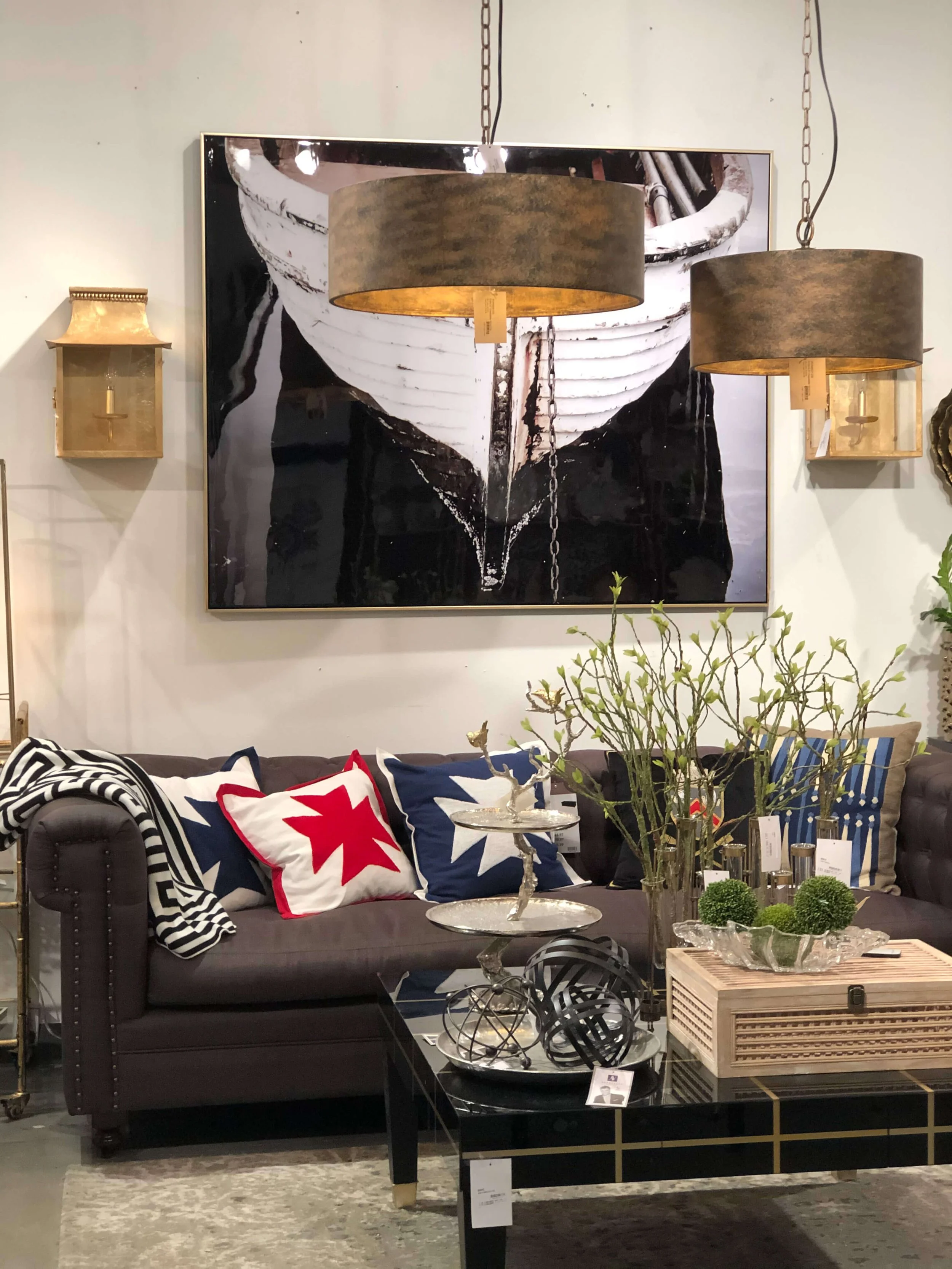 Sofa with nailhead trim - A&B Home - Las Vegas Design Center