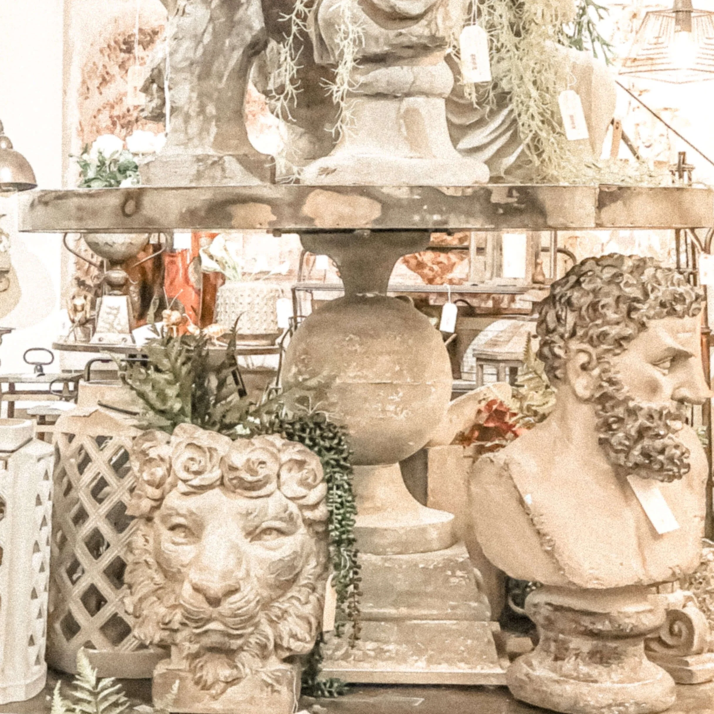 Concrete bust planter - A&B Home showroom - LVMKT 2020