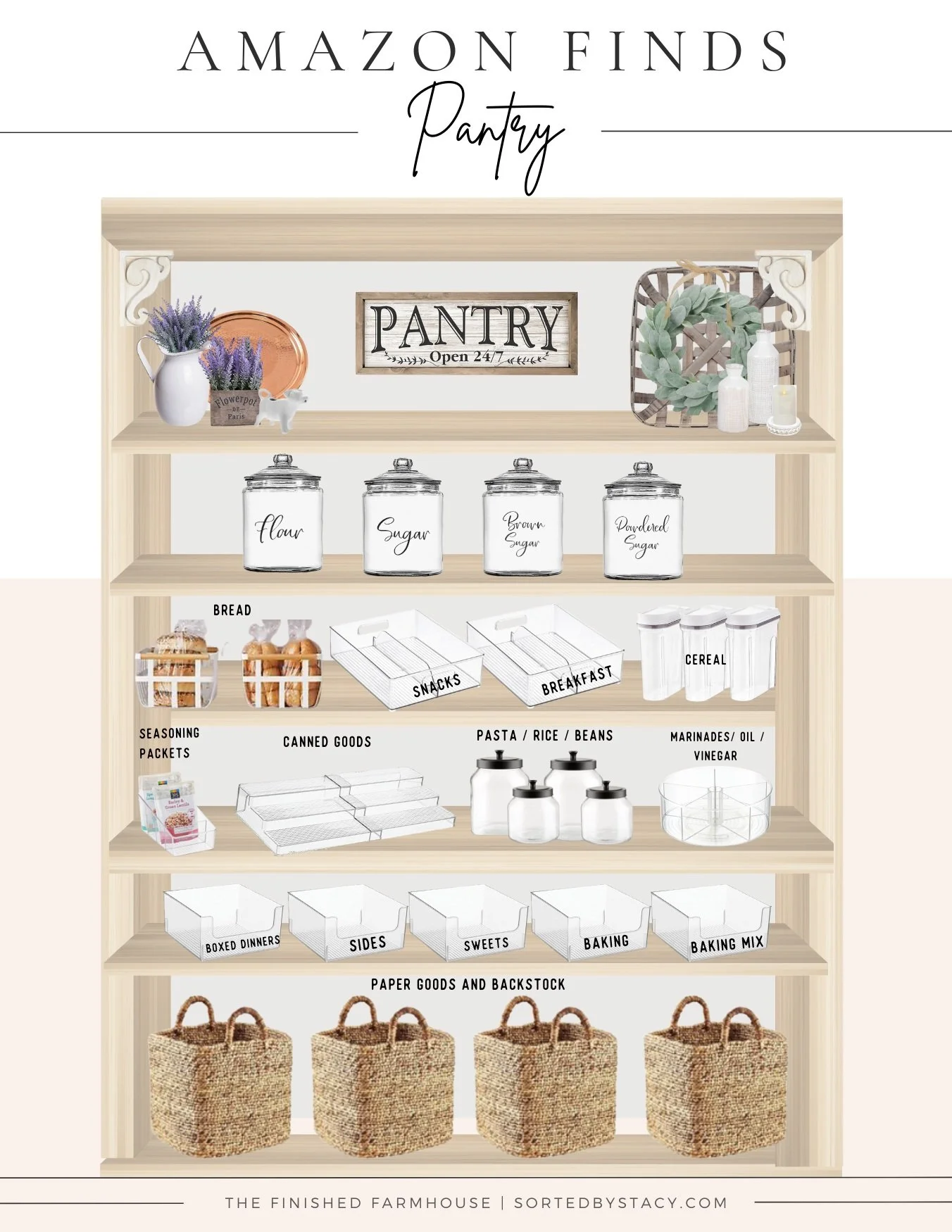 Amazon and Container Store Finds: Top Picks for an Organized Farmhouse Pantry