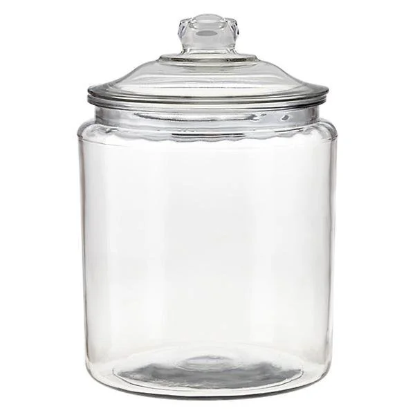 Anchor Hocking glass jar with glass lid - 2 gallons