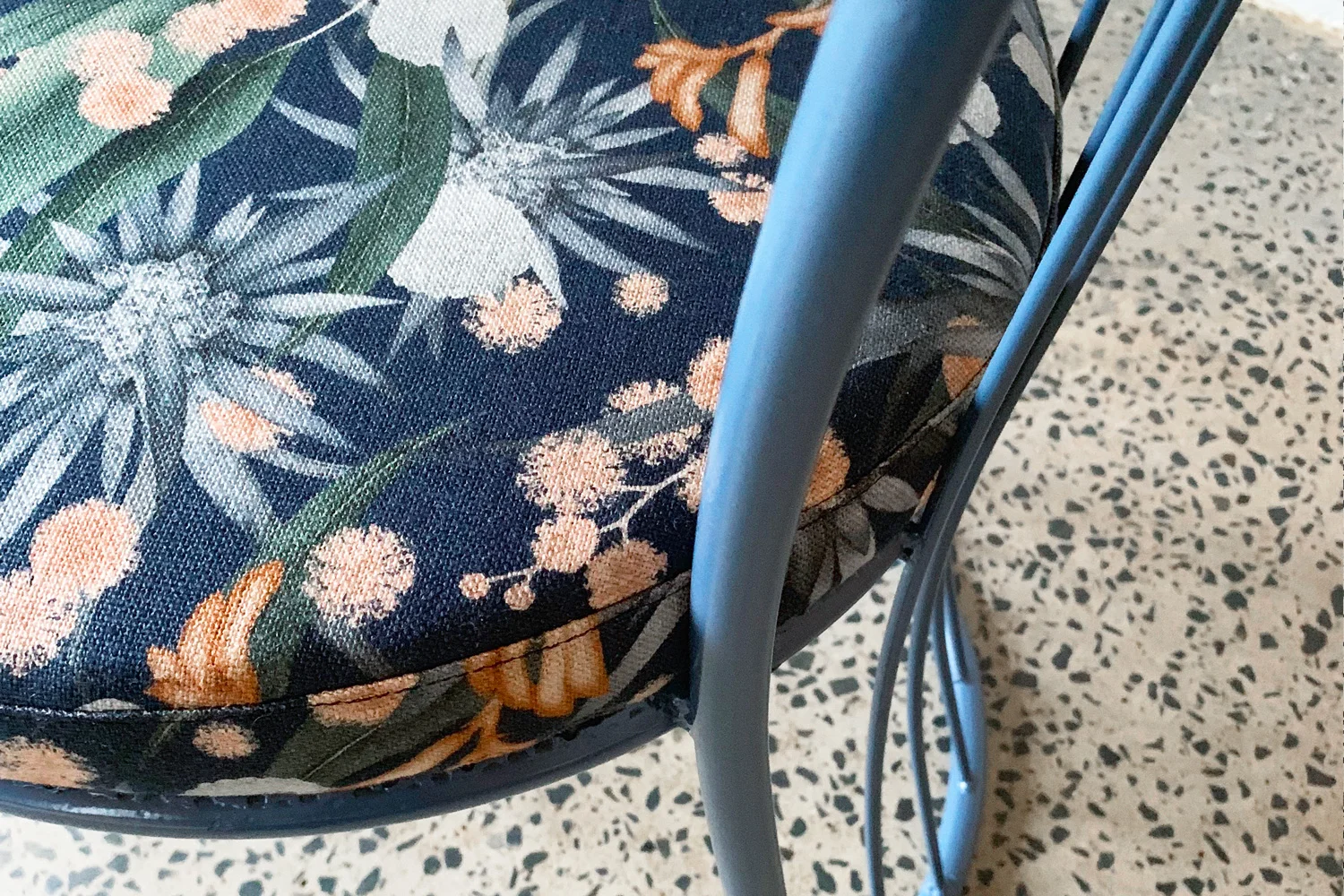 Stellar Petrol circular metal chair
