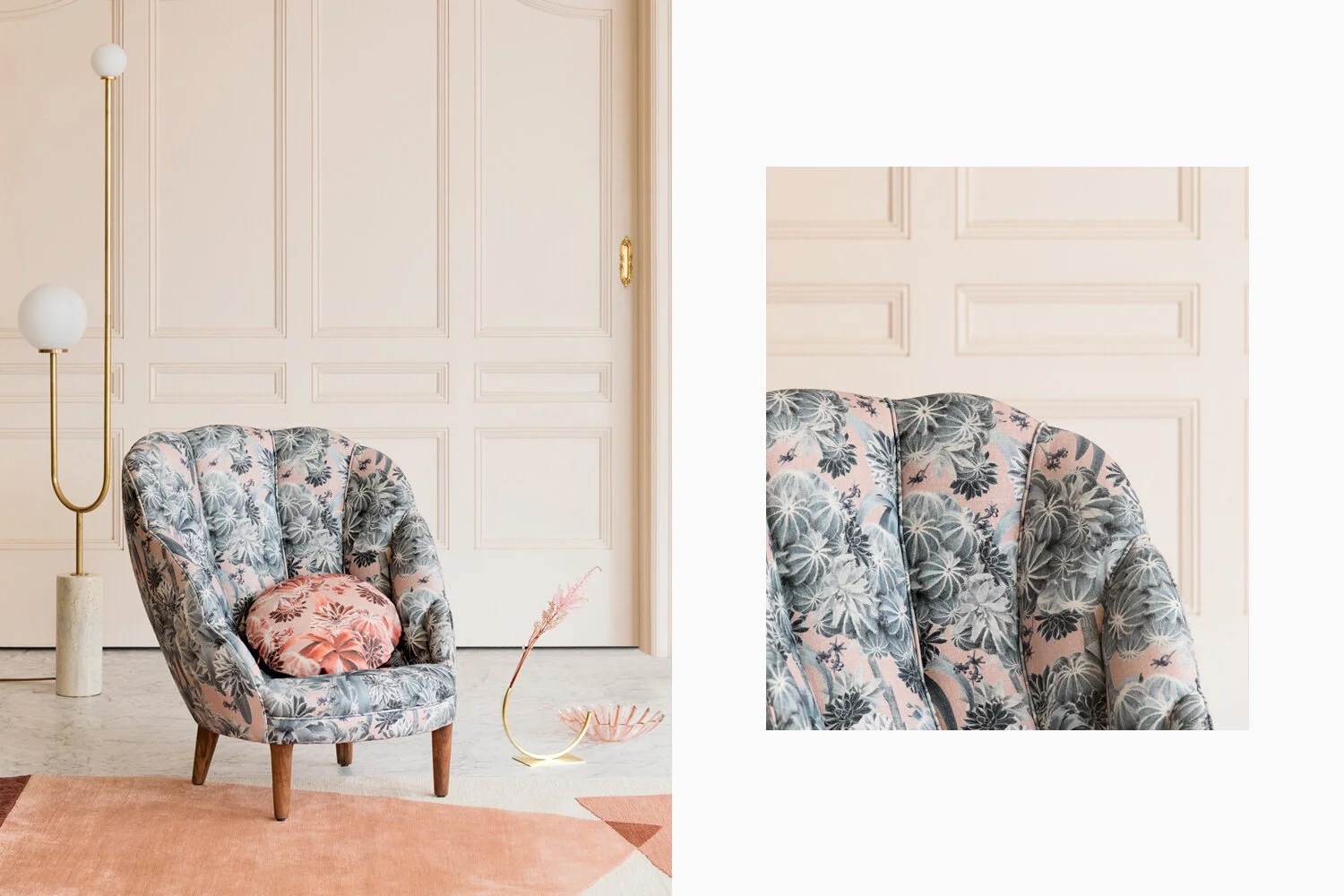 Dreamscape Blush Branchflower Chair