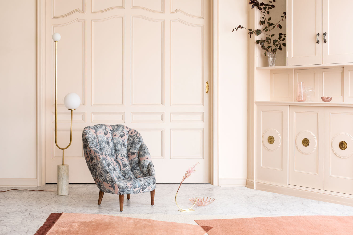 Dreamscape Blush Branchflower Chair