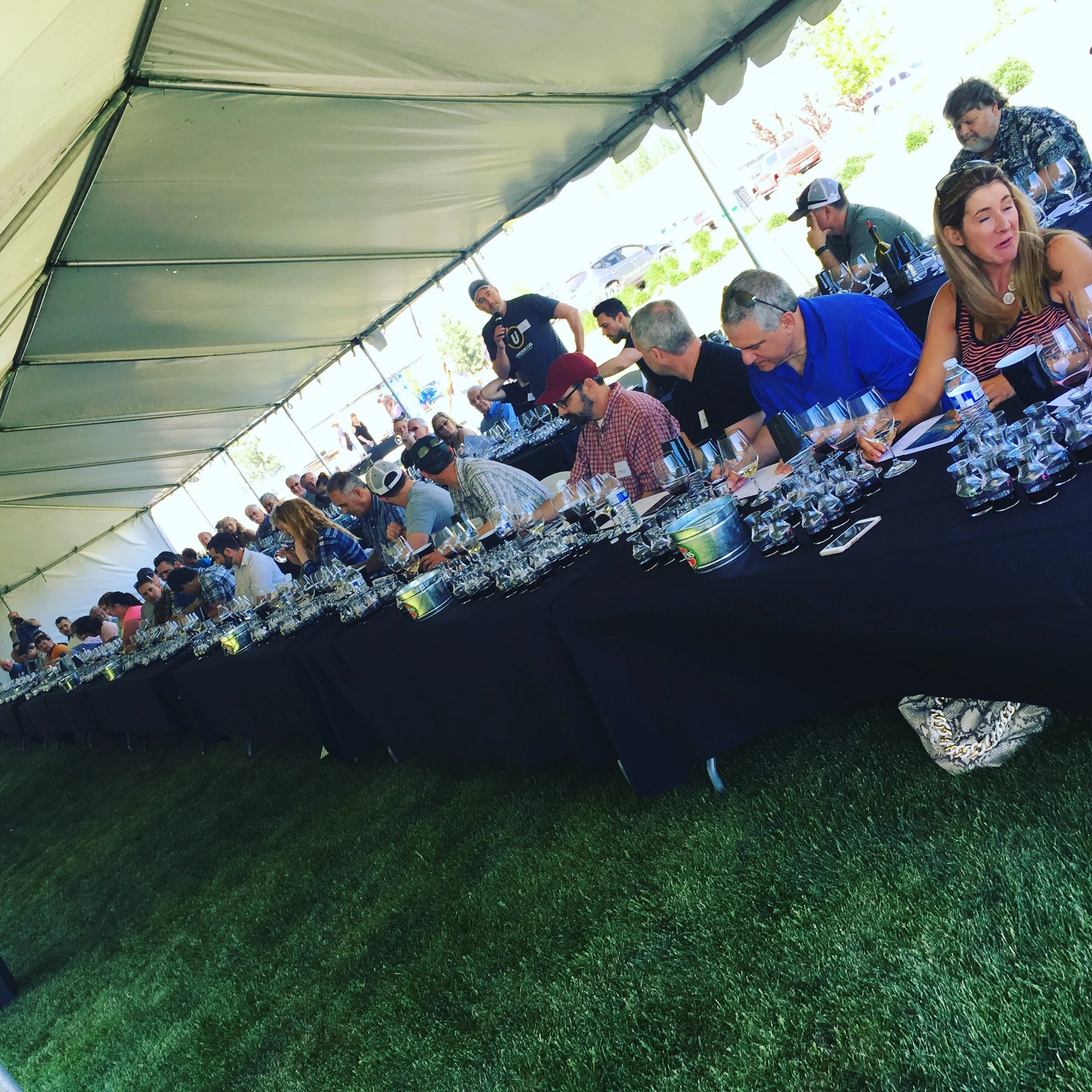  Red Mountain Cab Summit- so many carafes! 