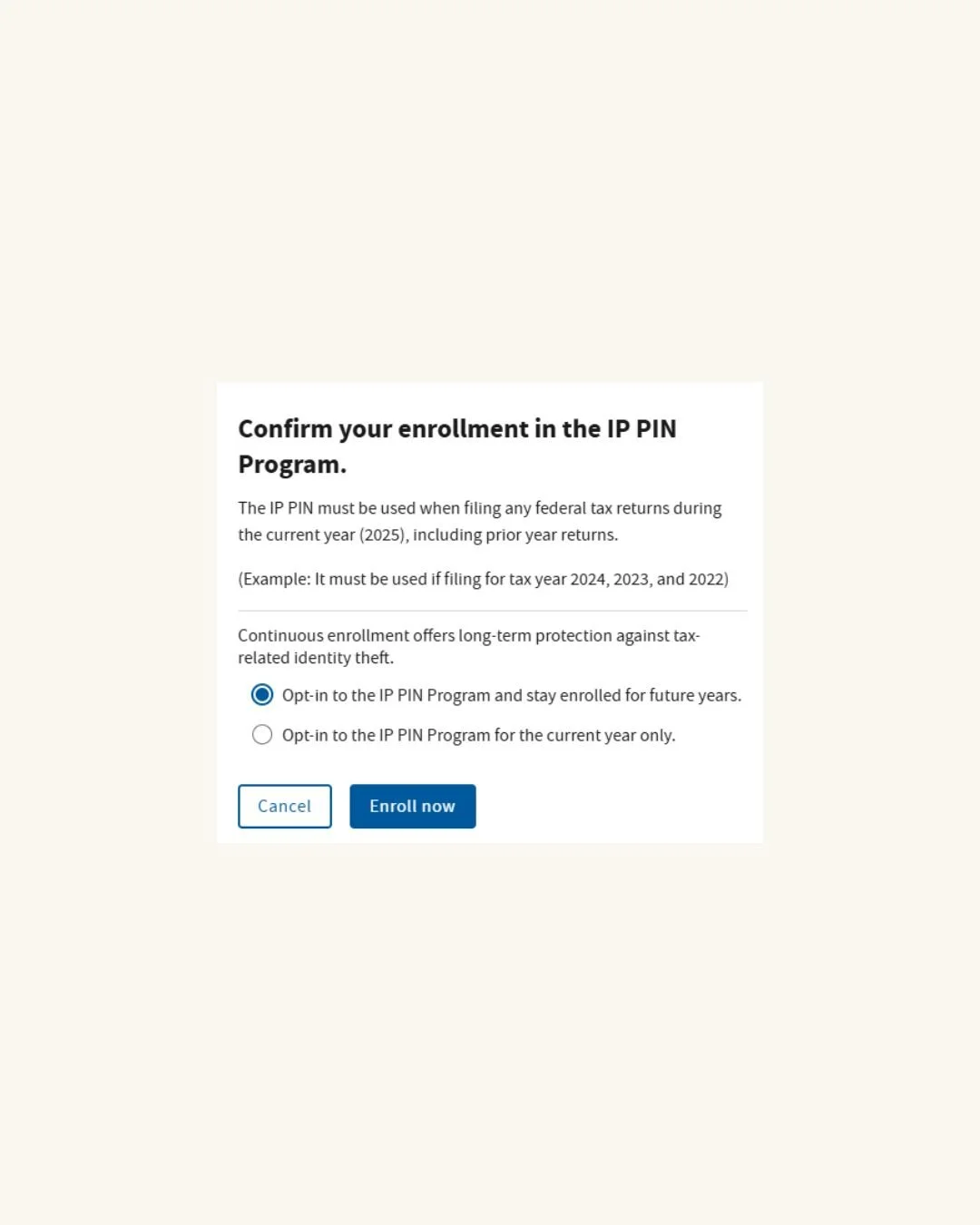 Ip Pin Letter Example IP Pin — Brooklyn Fi