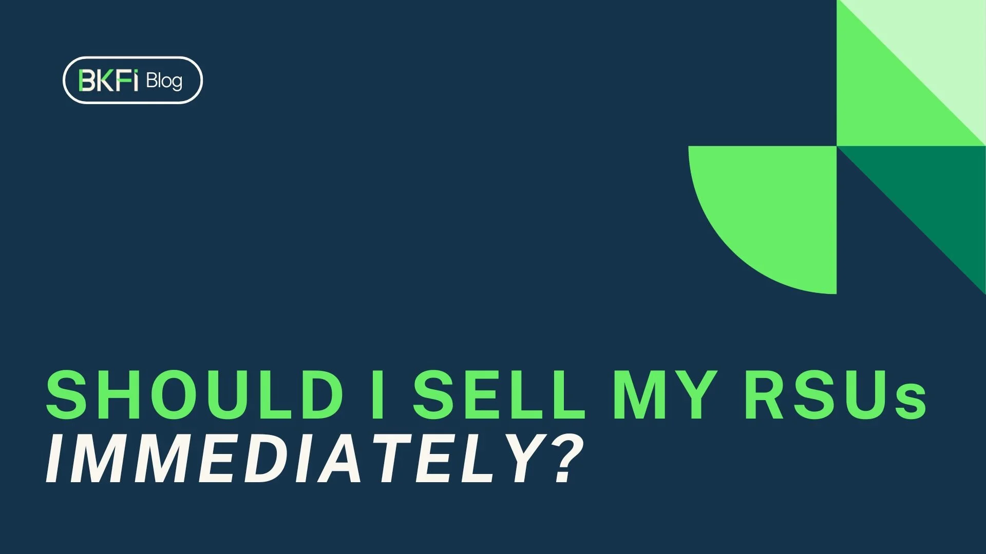 Should I Sell My RSUs Immediately?