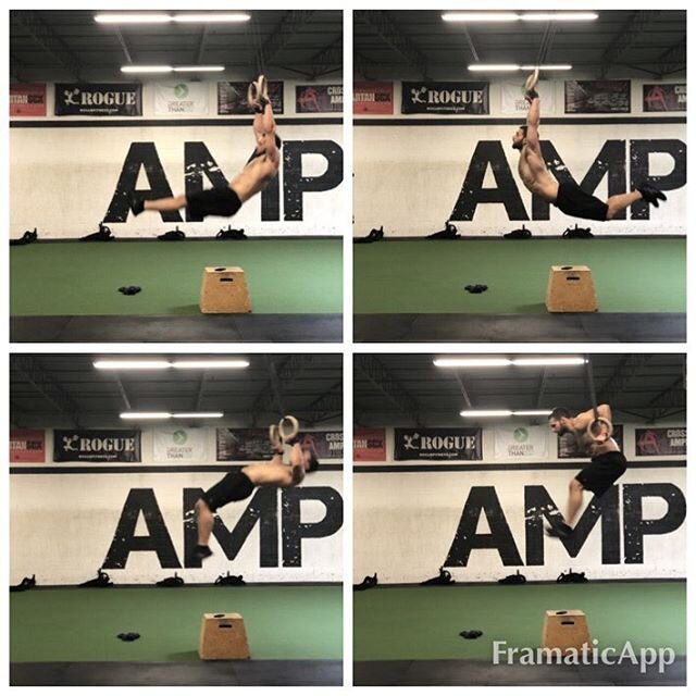 @will.liptak making Ring Muscle Ups look to easy this morning! 
#ampfam #crossfit #muscleups #crossfitamplify #crossfitgymnastics