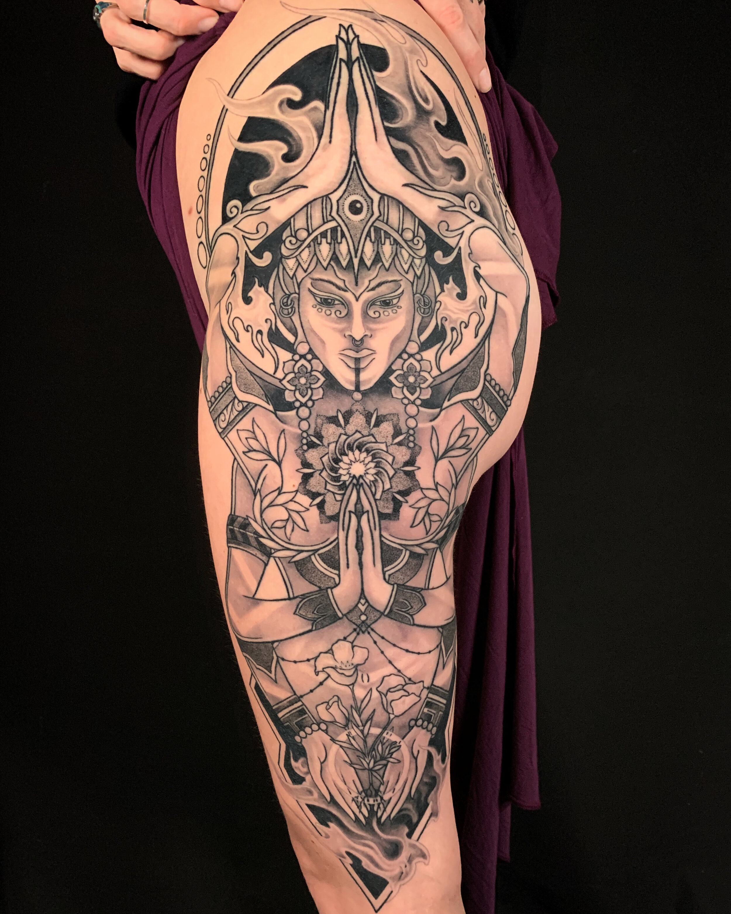 Rare Vtg Jean Paul Gaultier SM Mesh Tattoo Shirt Long Sleeve Hindu Goddess  Kali | eBay