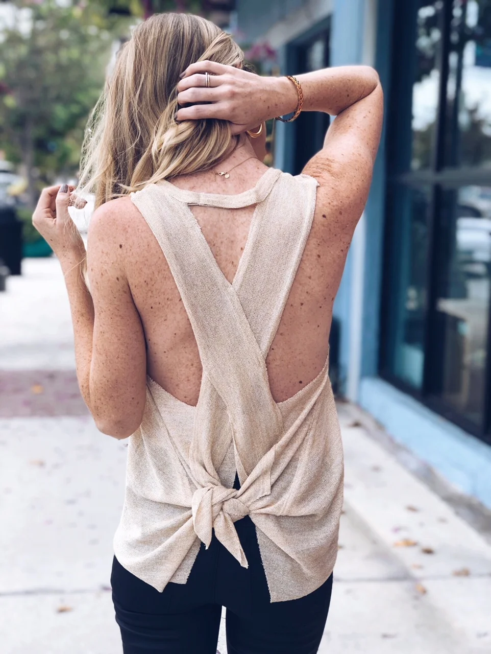 Gold Shimmer And Faux Leather Outfit