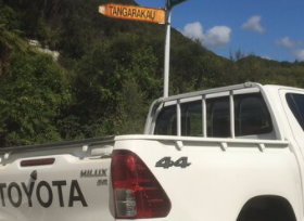 Toyota Hilux SR on the road to abandon  