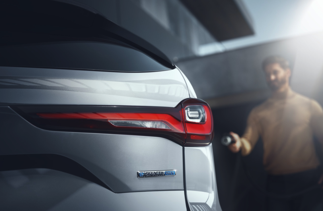 CX-90 sneak peek image relates electric assist