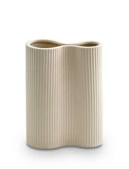 RIBBED INFITINY VASE - CREAM (S)