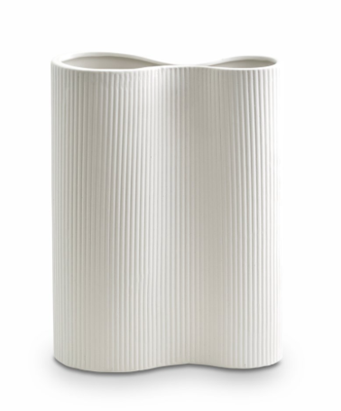 RIBBED INFINITY VASE - SNOW (M)